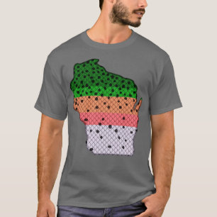 T-shirt Trout Rainbow Trout Motif Wisconsin Stat