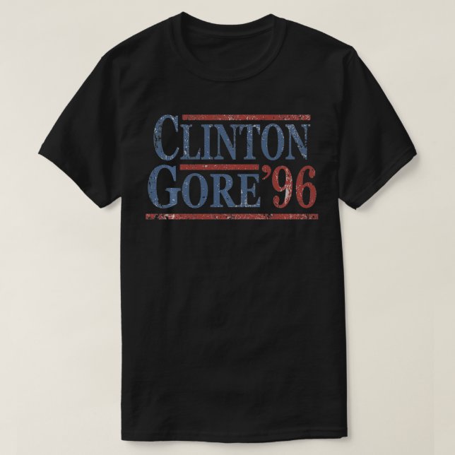 T-shirt Trouvé Bill Clinton Al Gore 1996 (Design devant)