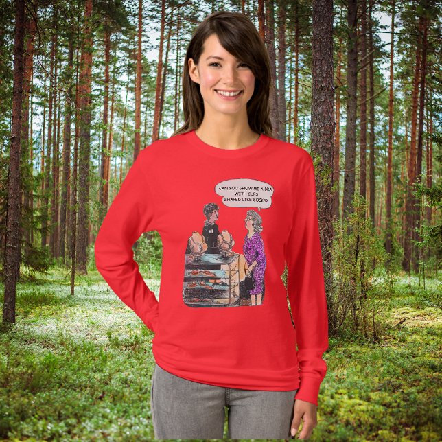 T-shirt Trouver la barre droite femmes long manches (Créateur téléchargé)