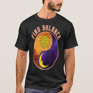 T-shirt Trouver l'équilibre Yin Yang Yoga Motivation Vibes