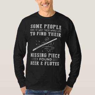 T-shirt Trouver mon morceau manquant : bière, flutes et Ha