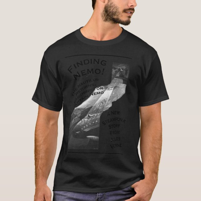 T-shirt Trouver Nemo Jules Vernes Nouveau Steampunk Book20 (Devant)