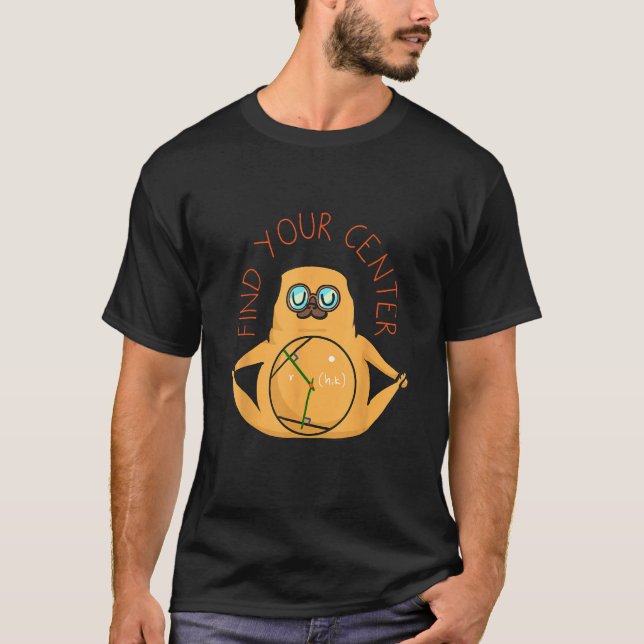 T-shirt Trouver votre centre Carlin Yoga (Devant)