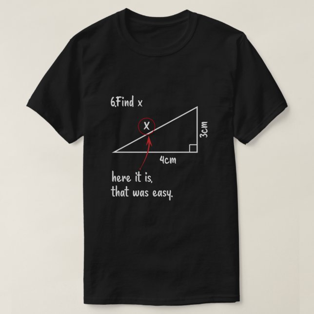 T-shirt Trouver X Ici C'Était Facile Enseignant Math (Design devant)