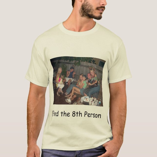 T-shirt Trouvez la 8ème personne (Devant)
