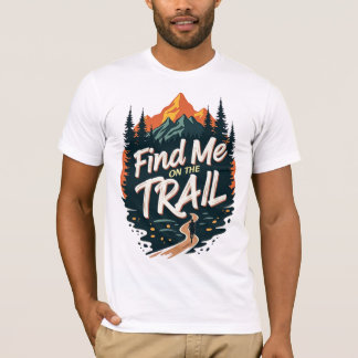 T-shirt Trouvez-Moi Sur La Piste (Trail Running)