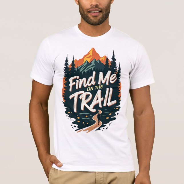 T-shirt Trouvez-Moi Sur La Piste (Trail Running) (Devant)