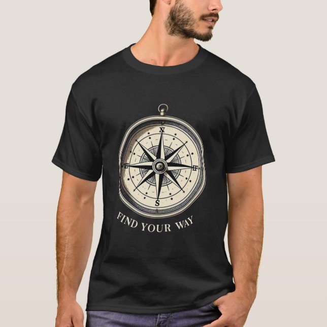 T-shirt Trouvez votre chemise compass (Devant)
