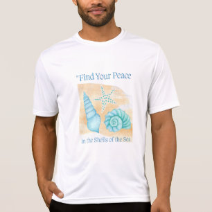 T-shirt Trouvez votre paix dans les coquilles de la mer.