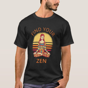 T-shirt Trouvez Votre Zen Yoga Méditation Guerrier Spiritu