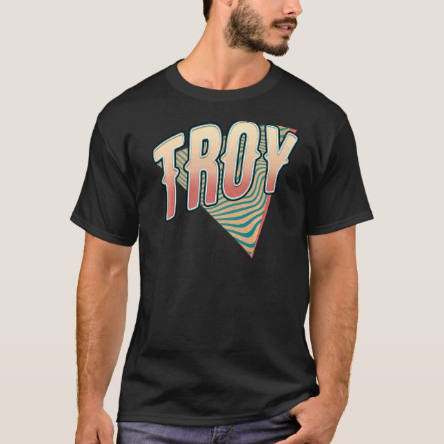 T-shirt Troy Michigan Throwback Vintage Retro (Devant)