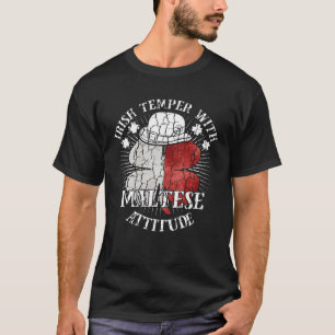 T-shirt Trublé Shamro Patriotique Attitude Maltais Irlanda