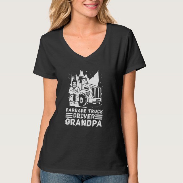 T-shirt Truck Driver Grandpa Big Rig Trucking Trucker Garb (Devant)