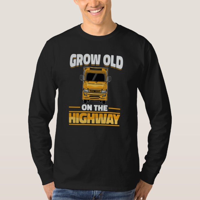T-shirt Truck Driver Rig Trucking  Old Man Trucker (Devant)