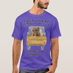 T-shirt Truck Driving Dog Bull Mastiff