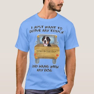 T-shirt Truck Driving Dog Greater Swiss Mountain Dog 