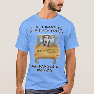 T-shirt Truck Driving Dog Saluki