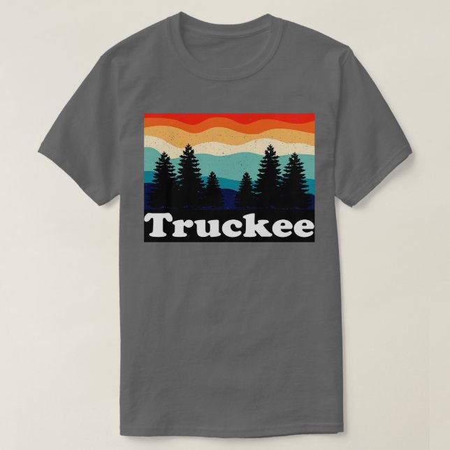 T-shirt Truckee Lake Tahoe Retro (Design devant)