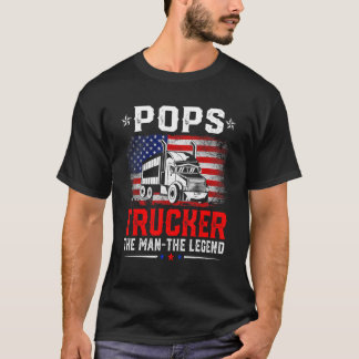 T-shirt Trucker américain Distress Flag Pops La Légende R