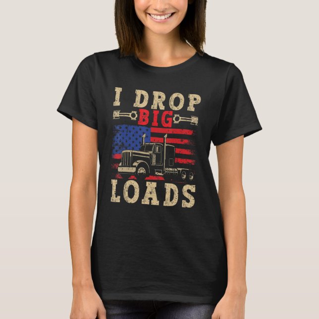 T-shirt Trucker American For Men Women Semi Truck Driver (Devant)