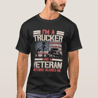 T-shirt Trucker Cadeaux Tracteur Trailer Truck 18 Wheeler