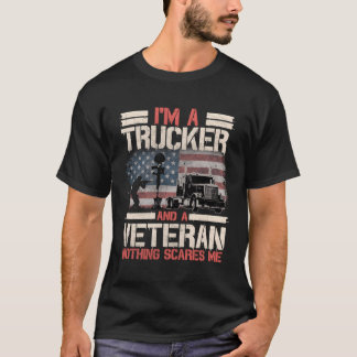 T-shirt Trucker Cadeaux Tracteur Trailer Truck 18 Wheeler 