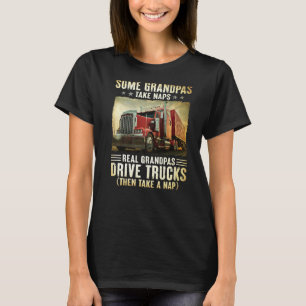 T-shirt Trucker Certains papas prennent Naps Real Grandpas