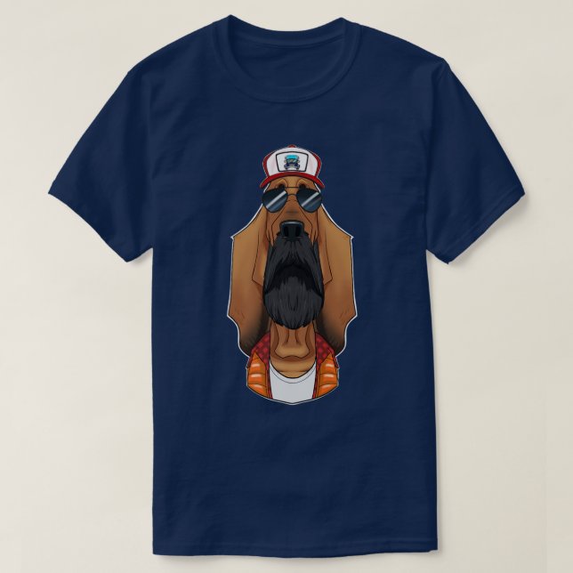 T-shirt Trucker Chien I Chauffeur Camion Bloodhal (Design devant)