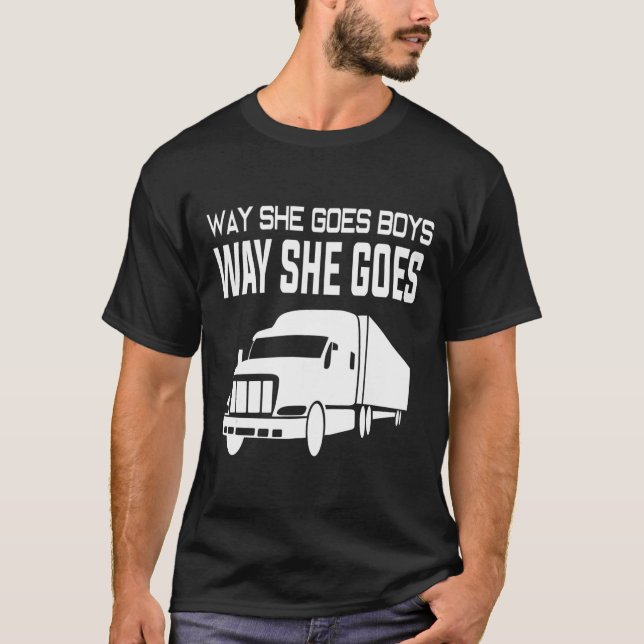 T-shirt [Trucker] Comment elle va Garçons Elle va Camion T (Devant)
