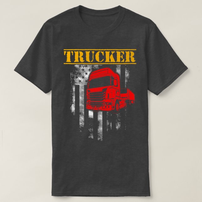 T-shirt Trucker Funny Truck Driver2950 (Design devant)