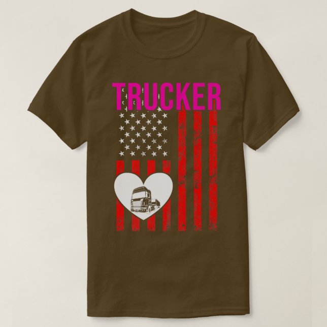 T-shirt Trucker Funny Truck Driver2958 (Design devant)