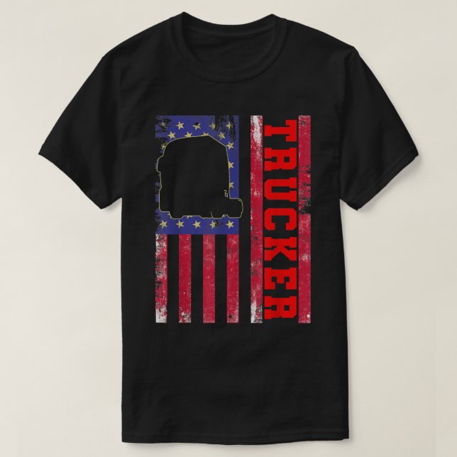 T-shirt Trucker Funny Truck Driver2984 (Design devant)
