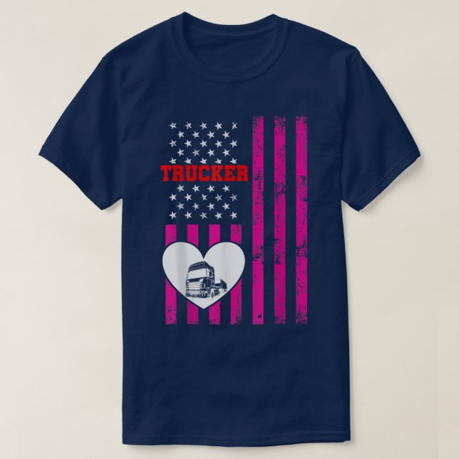 T-shirt Trucker Funny Truck Driver2996 (Design devant)
