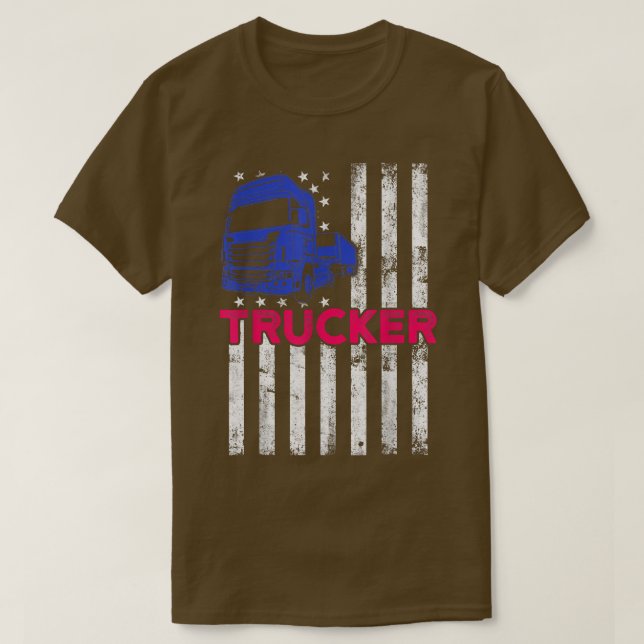 T-shirt Trucker Funny Truck Driver3020 (Design devant)