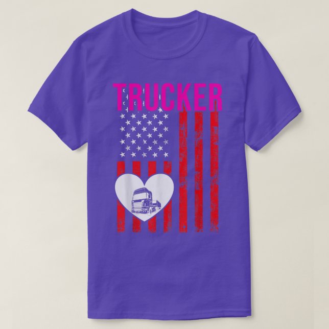 T-shirt Trucker Funny Truck Driver 3019 (Design devant)