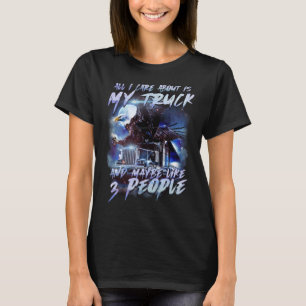 T-shirt Trucker Hommes Femmes Big Rig Truckin' Road L