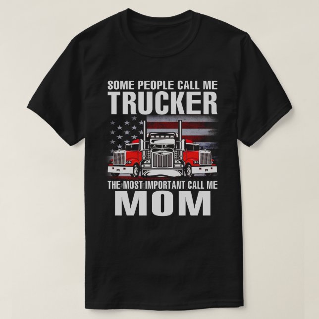 T-shirt Trucker le plus important appelez-moi MOM US Drape (Design devant)