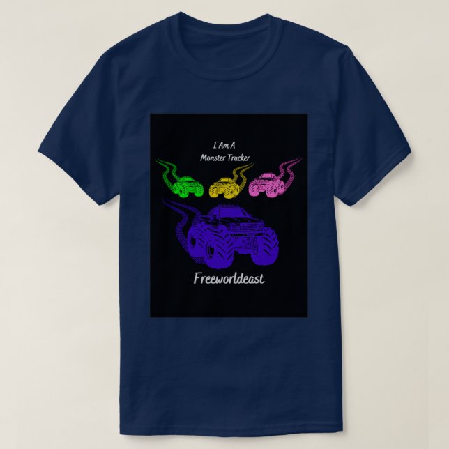 T-shirt Trucker Monster de Freeworldeast (Design devant)