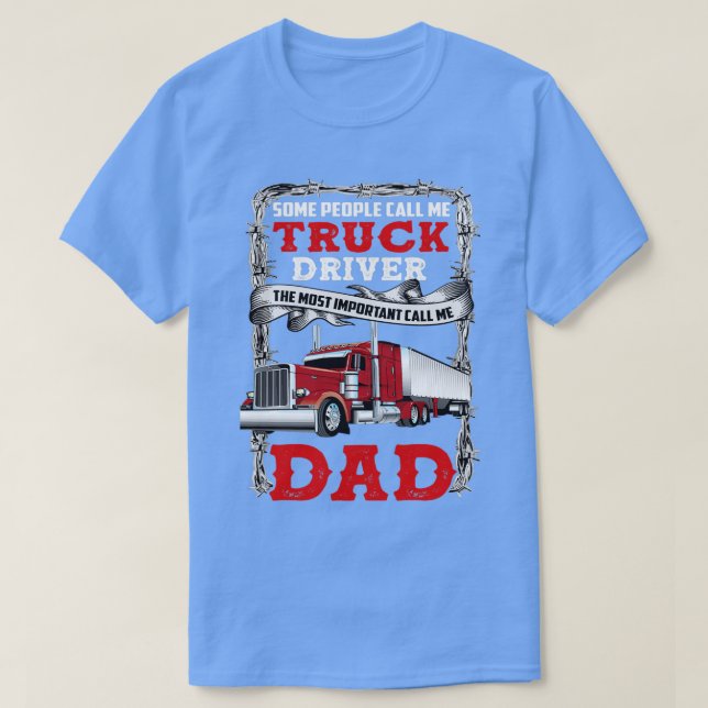 T-shirt Trucker Papa des gens m'appellent chauffeur de cam (Design devant)