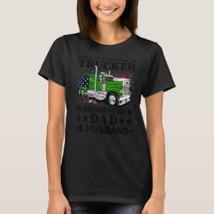 T-shirt Trucker Papa Et Mari Conducteur De Camion US Drape