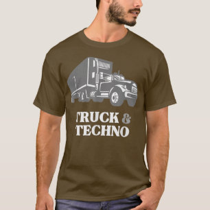 T-shirt Trucker Truck Driver aime Truck et Techno
