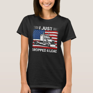 T-shirt Trucker Truck Driver American Flag Déposé Un Charg