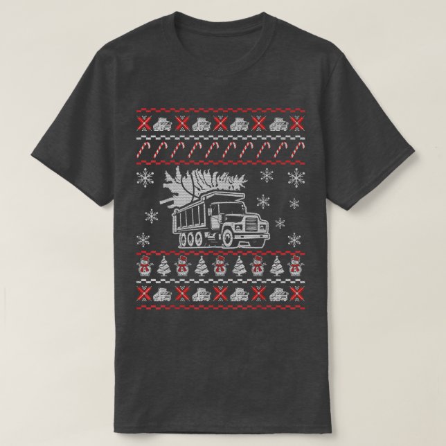 T-shirt Trucker Vilain Chandail De Noël Drôle Drôle Cadeau (Design devant)