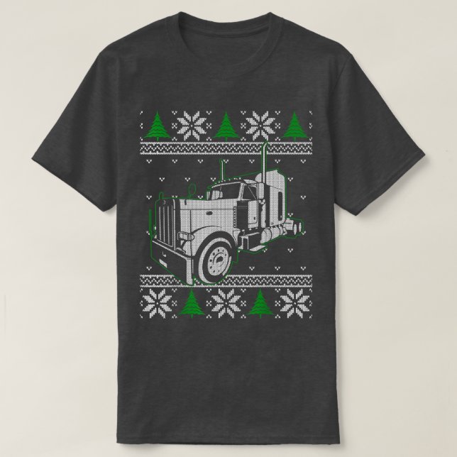 T-shirt Trucker Vilain Chauffeur de Noël Chauffeur de cami (Design devant)