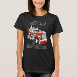 T-shirt Trucks And Mascara Vintage Female Trucker Girl Fre