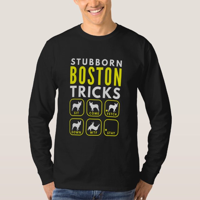 T-shirt Trucs de Boston têtus - Entraînement de chien (Devant)