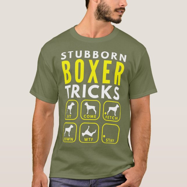 T-shirt Trucs de boxe têtus - Entraînement de chien (Devant)
