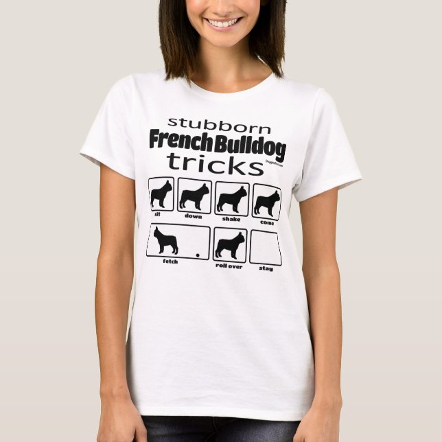 T-shirt Trucs de Bulldog Français (Devant)