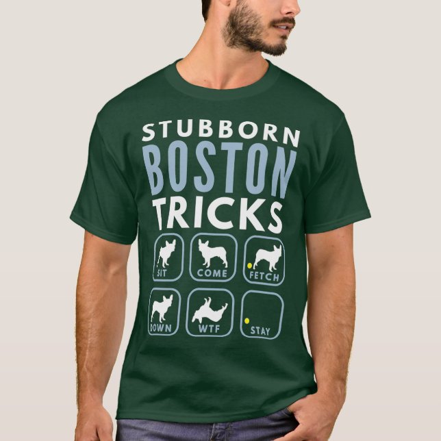 T-shirt Trucs de chien de boxe têtus - Entraînement de chi (Devant)
