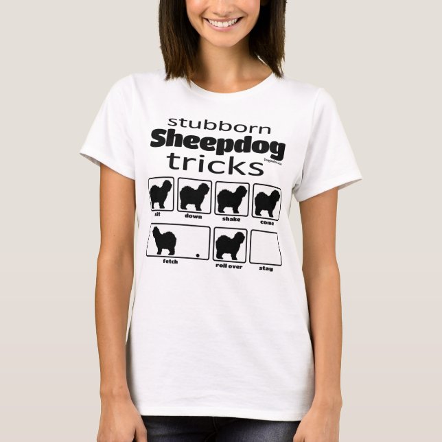 T-shirt Trucs de chiens de berger têtus (Devant)